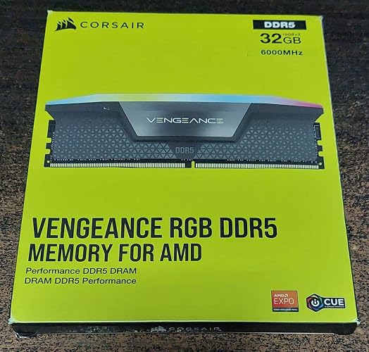 CORSAIR VENGEANCE RGB DDR5 RAM 32GB (2x16GB) 6000MHz CL30-36-36-76